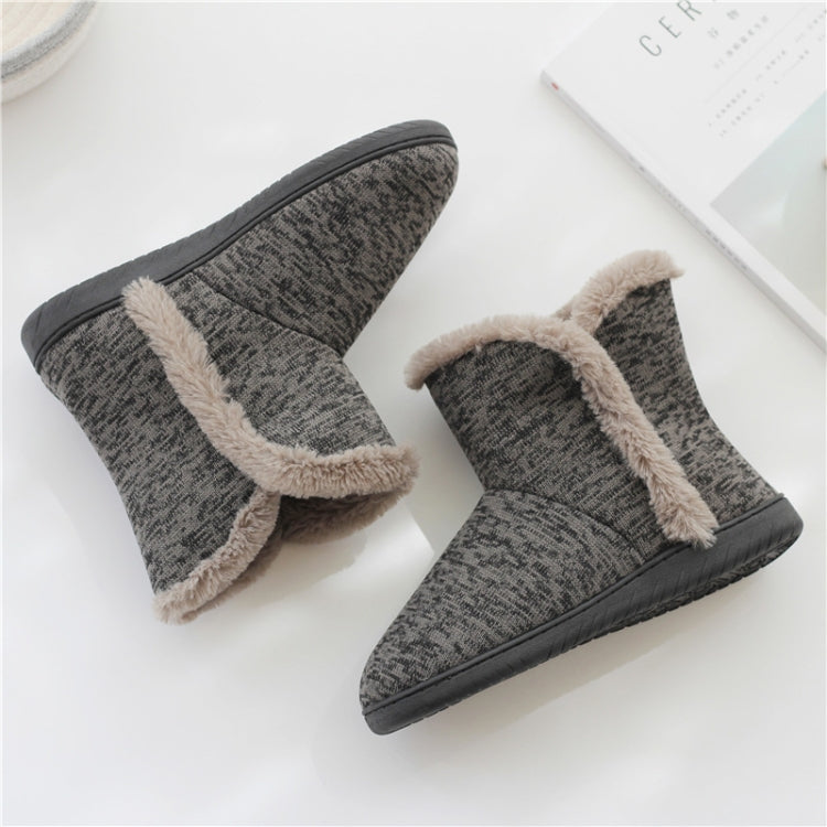 Fall And Winter High-Top Men Cotton Slippers And Velvet Platform Indoor Warm Shoes, 39-40, 41-42, 43-44