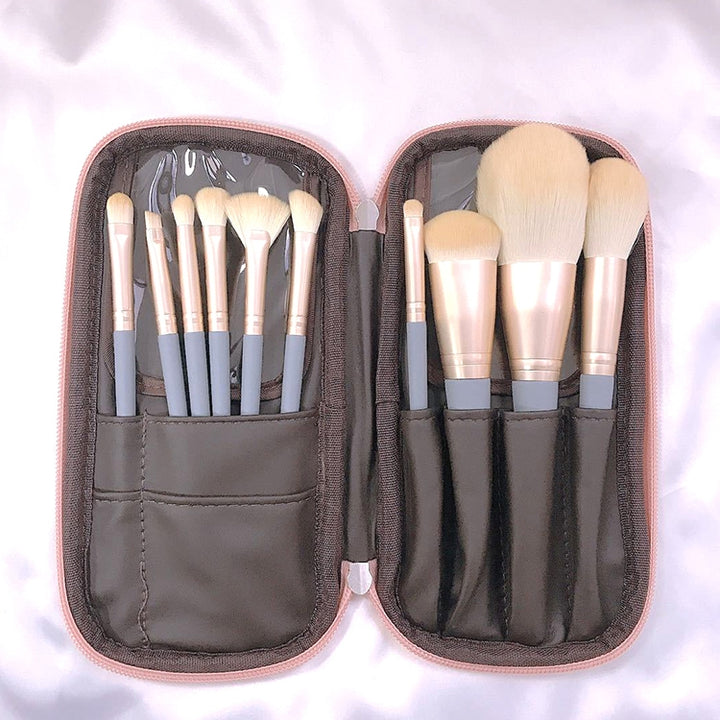 10 PCS / Set Makeup Brush Corn Silk Fiber Hair Loose Powder Brush Face And Eye Makeup Brush, Without Bag, With Blue Bag, With Silver Bag, With Gray Bag, With Pink Cylinder, With Green Cylinder, With Pink Zipper Bag