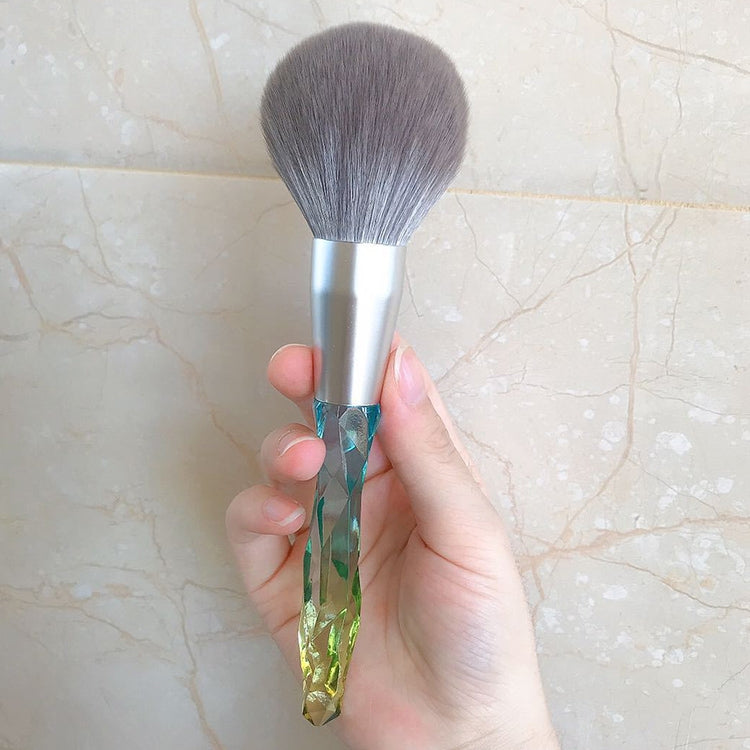 Makeup Brush Corn Silk Fiber Hair Can Washing Makeup Brush, Green Loose Powder Brush, Pink Loose Powder Brush, 5 PCS Green Eye Shadow Brush, Green Loose Powder Brush+5 PCS Eye Shadow Brush, Loose Powder Brush+5 PCS Eye Shadow Brush+Bag