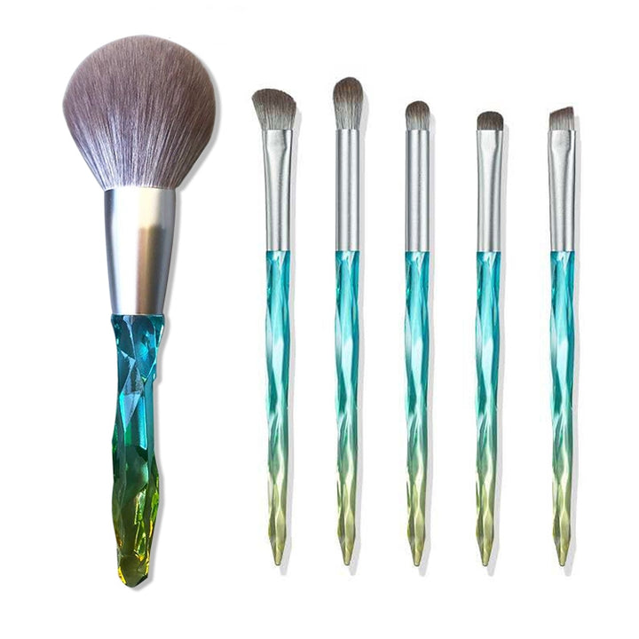 Makeup Brush Corn Silk Fiber Hair Can Washing Makeup Brush, Green Loose Powder Brush, Pink Loose Powder Brush, 5 PCS Green Eye Shadow Brush, Green Loose Powder Brush+5 PCS Eye Shadow Brush, Loose Powder Brush+5 PCS Eye Shadow Brush+Bag