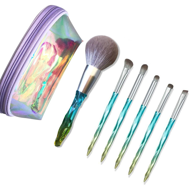 Makeup Brush Corn Silk Fiber Hair Can Washing Makeup Brush, Green Loose Powder Brush, Pink Loose Powder Brush, 5 PCS Green Eye Shadow Brush, Green Loose Powder Brush+5 PCS Eye Shadow Brush, Loose Powder Brush+5 PCS Eye Shadow Brush+Bag