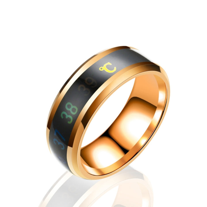 Smart Temperature Ring Stainless Steel Personalized Temperature Display Couple Ring, 6, 7, 8, 9, 10, 11