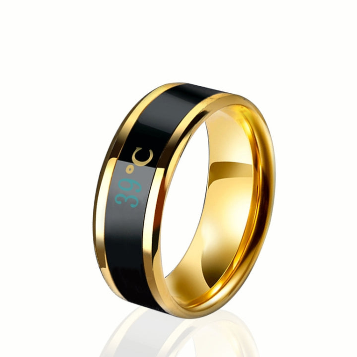 Smart Temperature Ring Stainless Steel Personalized Temperature Display Couple Ring, 6, 7, 8, 9, 10, 11