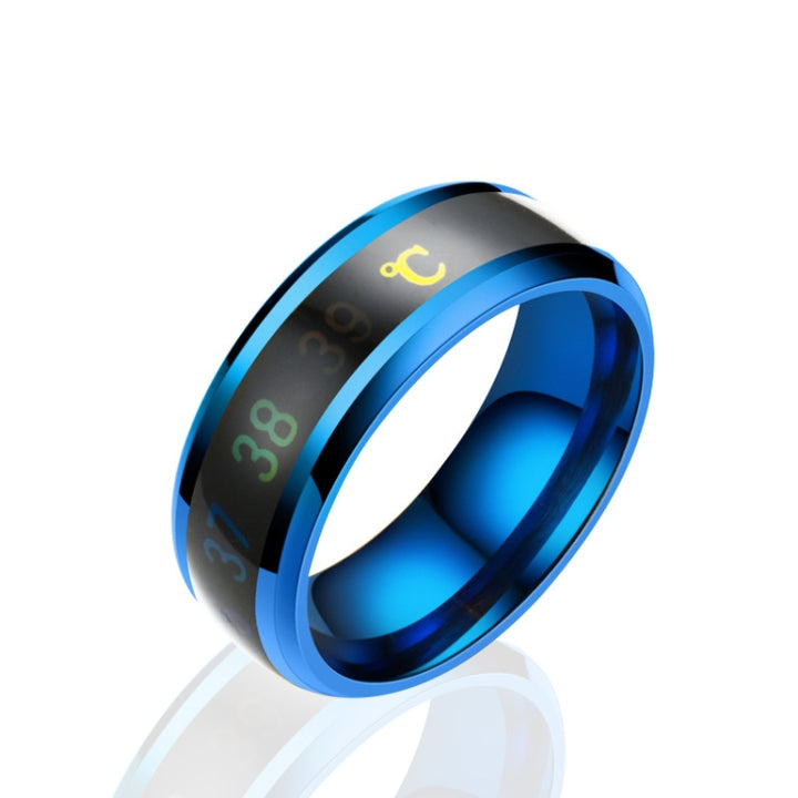 Smart Temperature Ring Stainless Steel Personalized Temperature Display Couple Ring, 6, 7, 8, 9, 10, 11