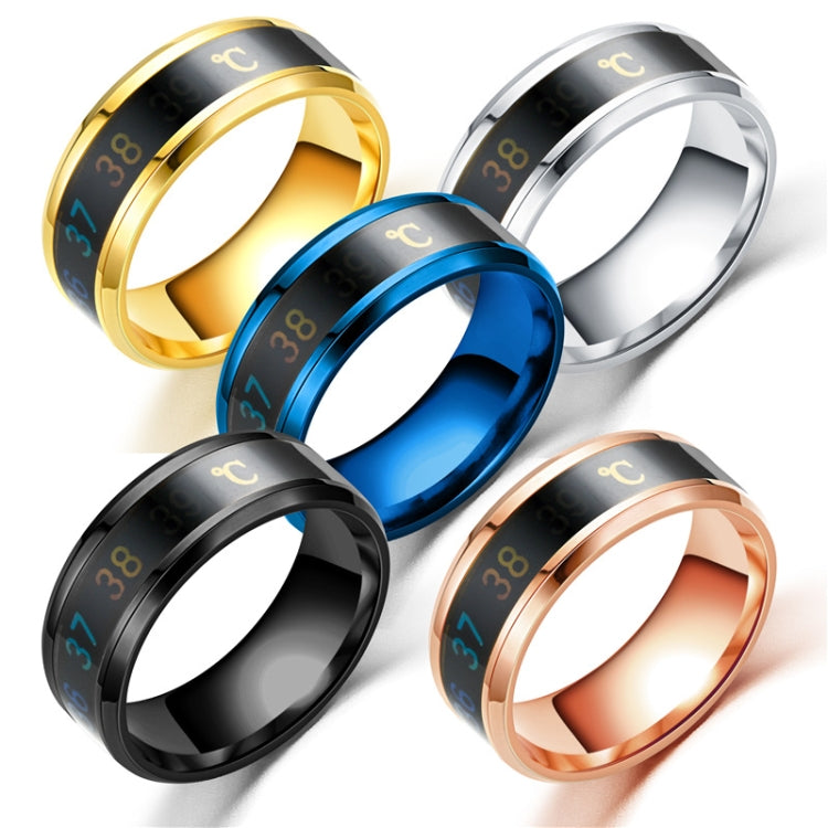 Smart Temperature Ring Stainless Steel Personalized Temperature Display Couple Ring, 12, 13