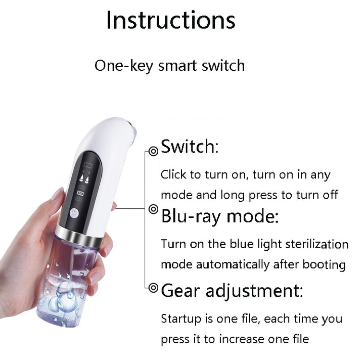 Small Bubble Home Beauty Equipment Multifunctional Electric Blackhead Suction Instrument Facial Pore Cleaner, FY-SX-128A