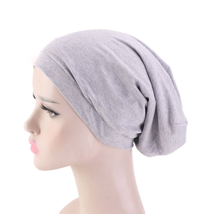 TJM-423 Cotton Skullcap Double-Layer Chemotherapy Hat Confinement Hat Turban, Black, Wine Red, Gray, Khaki, Navy, Light Blue, Mint Green, Lemon Yellow, Rust Red, Violet, Shell Pink, Denim Blue