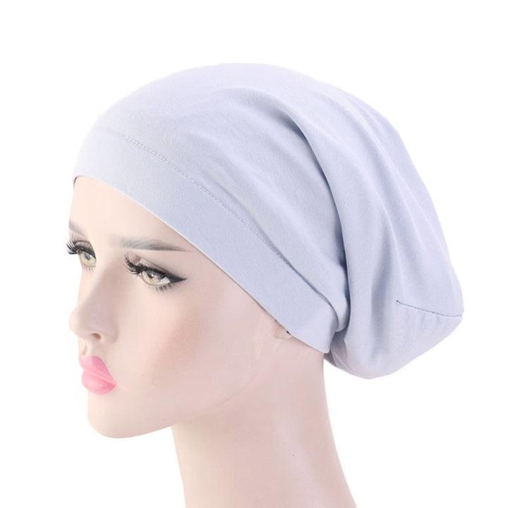 TJM-423 Cotton Skullcap Double-Layer Chemotherapy Hat Confinement Hat Turban, Black, Wine Red, Gray, Khaki, Navy, Light Blue, Mint Green, Lemon Yellow, Rust Red, Violet, Shell Pink, Denim Blue