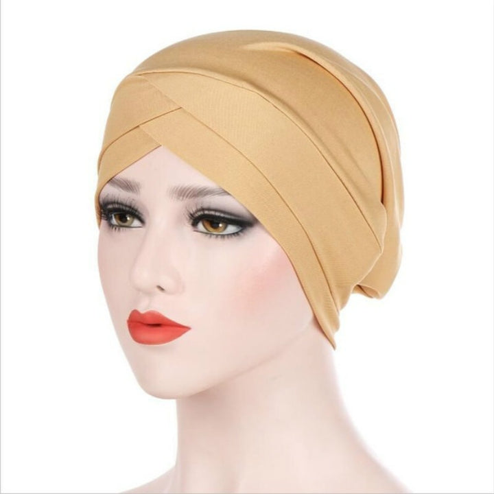 Modal Stretch Cloth Forehead Cross Headscarf Cap Chemotherapy Cap