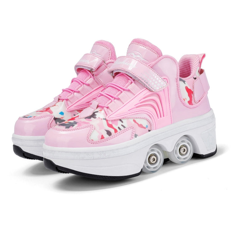 Children Walking Shoes Four-wheel Retractable Roller Skates, 33, 34, 35, 36, 37, 38, 39, 40