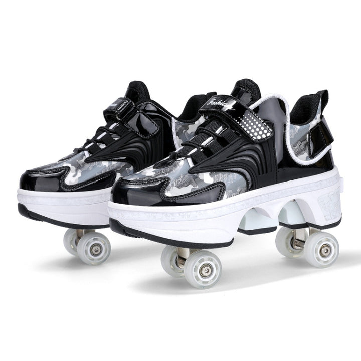 Children Walking Shoes Four-wheel Retractable Roller Skates, 33, 34, 35, 36, 37, 38, 39, 40