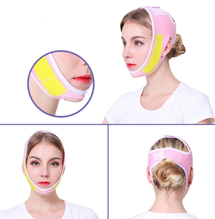 Enhanced Version For Men And Women Face-Lifting Bandage V Face  Double Chin Shaping Face Mask, 098 Pink Yellow, 098 Pink White, 074 Skin Tone, 076 M Size, 076 L Size, 090 With Hole, 090 Without Hole, 091 Orange, 072 Pink, 072 White, 073 Pink, 073 White