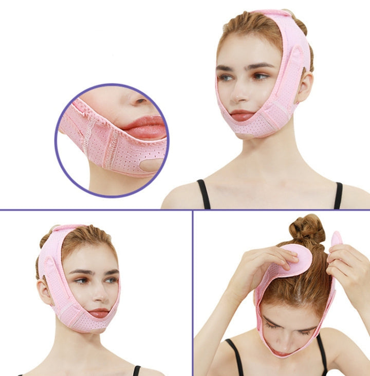 Enhanced Version For Men And Women Face-Lifting Bandage V Face  Double Chin Shaping Face Mask, 098 Pink Yellow, 098 Pink White, 074 Skin Tone, 076 M Size, 076 L Size, 090 With Hole, 090 Without Hole, 091 Orange, 072 Pink, 072 White, 073 Pink, 073 White