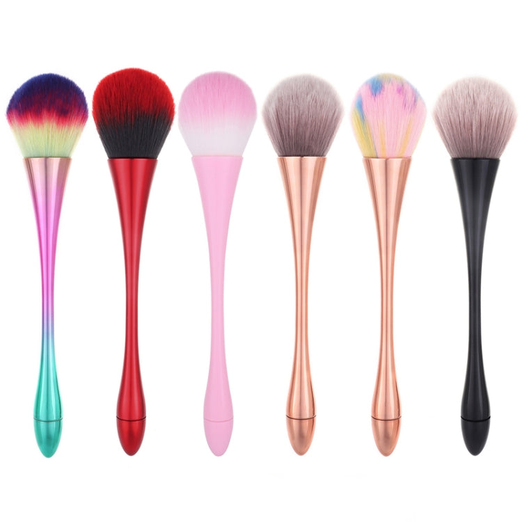 Single Small Waist Makeup Brush Nail Powder Dust Blush Loose Powder Brush, Specification: Pink Green Gradient Rod, Pink Green Gradient Rod, Red Rod Red Hiar, Golden Rod Color Hair, Golden Rod Brown Hair, Black Rod Brown Hair, Pink Rod Pink Hair