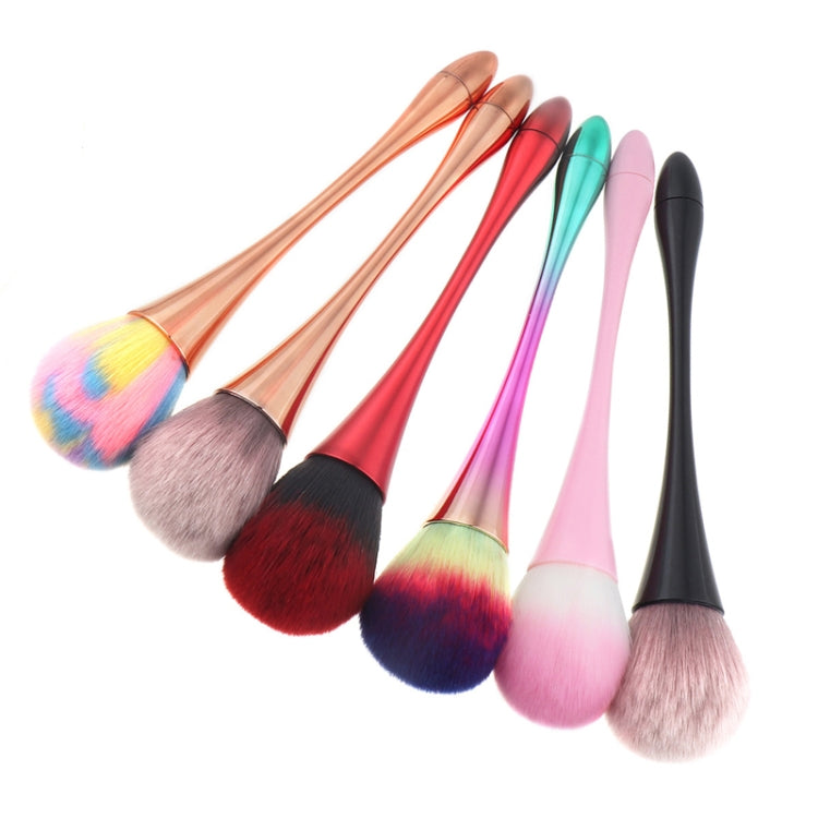 Single Small Waist Makeup Brush Nail Powder Dust Blush Loose Powder Brush, Specification: Pink Green Gradient Rod, Pink Green Gradient Rod, Red Rod Red Hiar, Golden Rod Color Hair, Golden Rod Brown Hair, Black Rod Brown Hair, Pink Rod Pink Hair