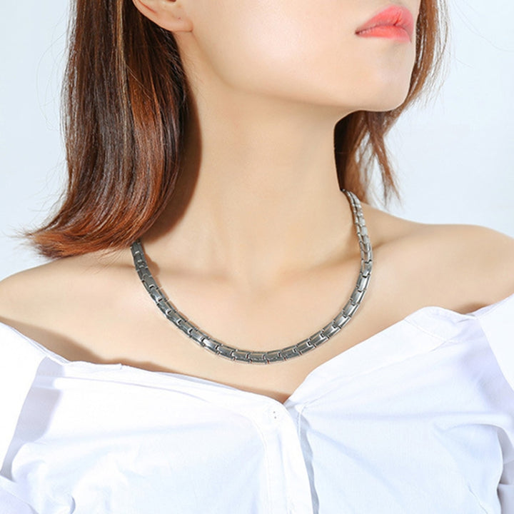 CNC-007 Magnetic Titanium Steel Necklace Jewelry, CNC-007(Golden), CNC-007(Rose Gold), CNC-007(Black), CNC-007(Steel Color)