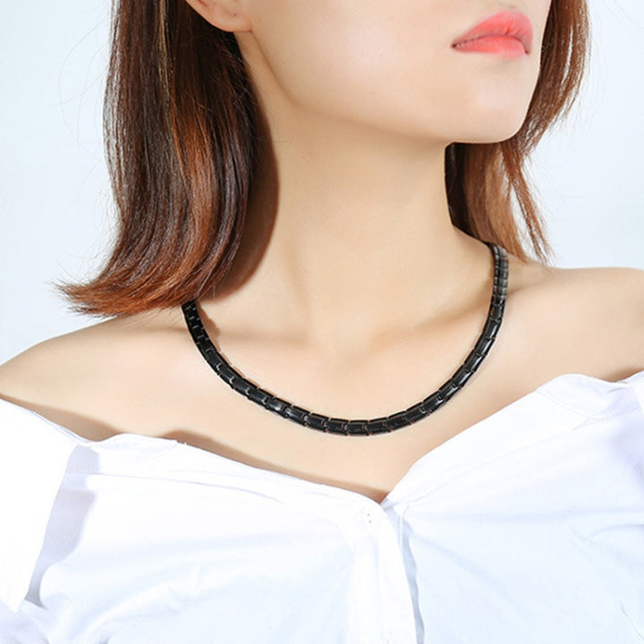 CNC-007 Magnetic Titanium Steel Necklace Jewelry, CNC-007(Golden), CNC-007(Rose Gold), CNC-007(Black), CNC-007(Steel Color)