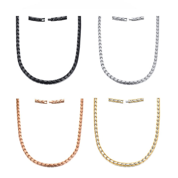 CNC-007 Magnetic Titanium Steel Necklace Jewelry, CNC-007(Golden), CNC-007(Rose Gold), CNC-007(Black), CNC-007(Steel Color)