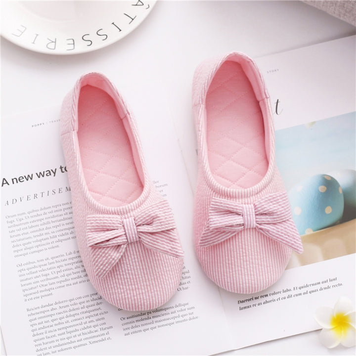 Bow Confinement Shoes Indoor Home Confinement Shoes Non-Slip Floor Bag Heel Slippers, 35-36, 37-38, 39-40