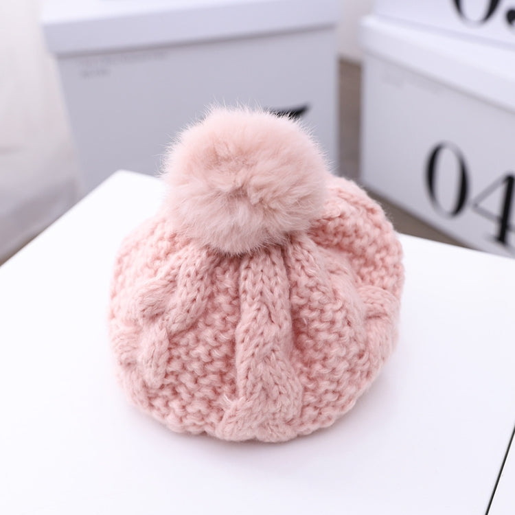 C0064 Hemp Pattern Children Knitted Beret Woolen Cap Autumn And Winter Warm Children Hat, One Size