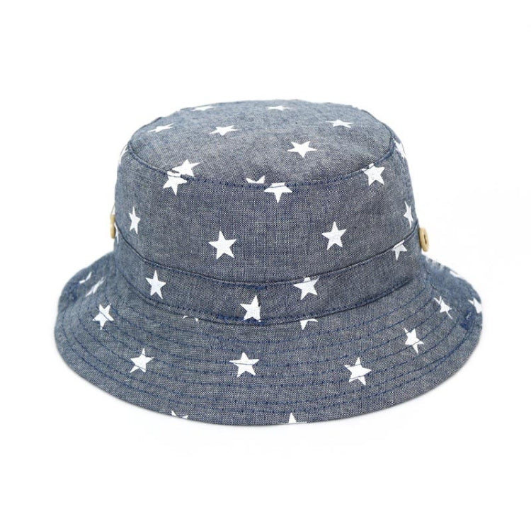 MZ7938 Spring Small Star Pattern Children Basin Hat Sun Hat, S (48cm), M (50cm), L (52cm), XL (54cm)