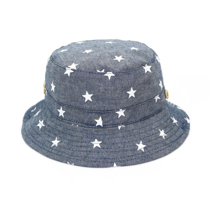 MZ7938 Spring Small Star Pattern Children Basin Hat Sun Hat, XL (54cm), S (48cm)