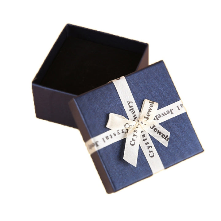 10 PCS Bowknot Jewelry Gift Box Square Jewelry Paper Packaging Box, 8x8x4.5cm, 9x9x4cm, 6.2x6.2cm, 8x8x3.5cm