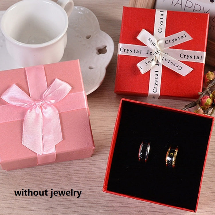 10 PCS Bowknot Jewelry Gift Box Square Jewelry Paper Packaging Box, 8x8x4.5cm, 9x9x4cm, 6.2x6.2cm, 8x8x3.5cm