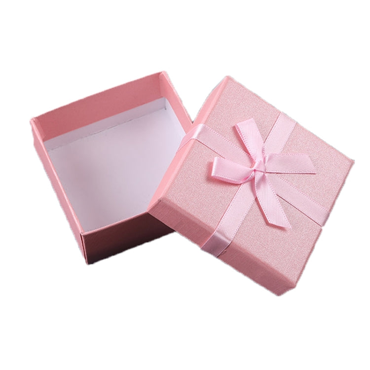 10 PCS Bowknot Jewelry Gift Box Square Jewelry Paper Packaging Box, 8x8x4.5cm, 9x9x4cm, 6.2x6.2cm, 8x8x3.5cm