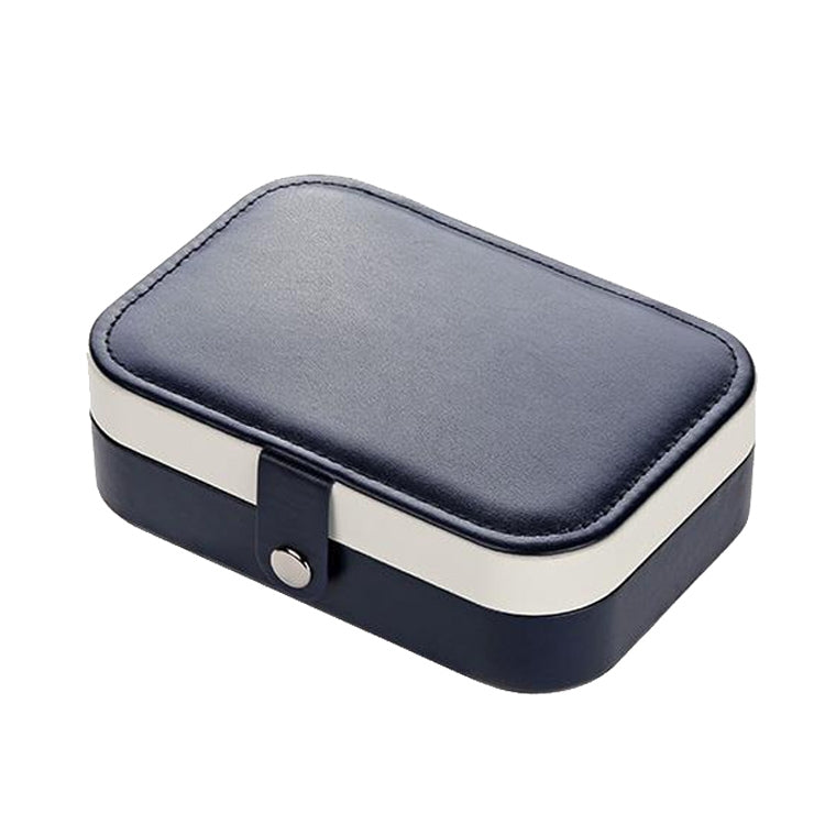 Double-Layer Jewelry Storage Box Earrings Ring Portable Flannel Jewelry Box