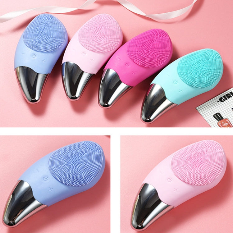 Ultrasonic Vibration Facial Cleansing Apparatus Multifunctional Electric Facial Washing Brush, Green (With Cold Compress Function), Red (With Cold Compress Function), Blue (With Cold Compress Function), Pink (With Cold Compress Function)