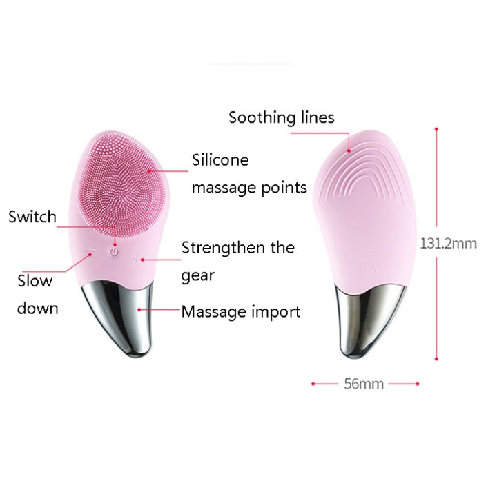 Ultrasonic Vibration Facial Cleansing Apparatus Multifunctional Electric Facial Washing Brush, Green (With Cold Compress Function), Red (With Cold Compress Function), Blue (With Cold Compress Function), Pink (With Cold Compress Function)