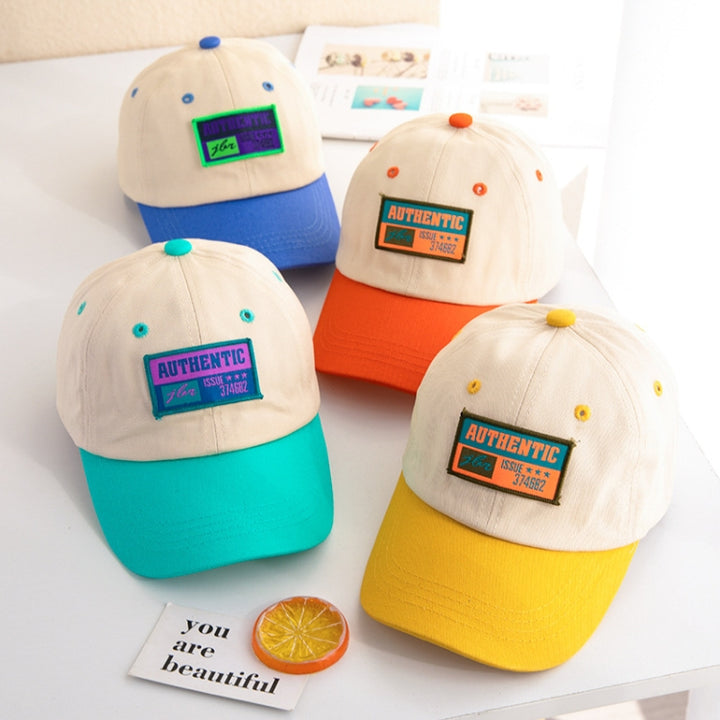 C0465 Letter Embroidery Pattern Spring Thin Children Baseball Cap Peak Cap Sunscreen Hat, 48-52cm