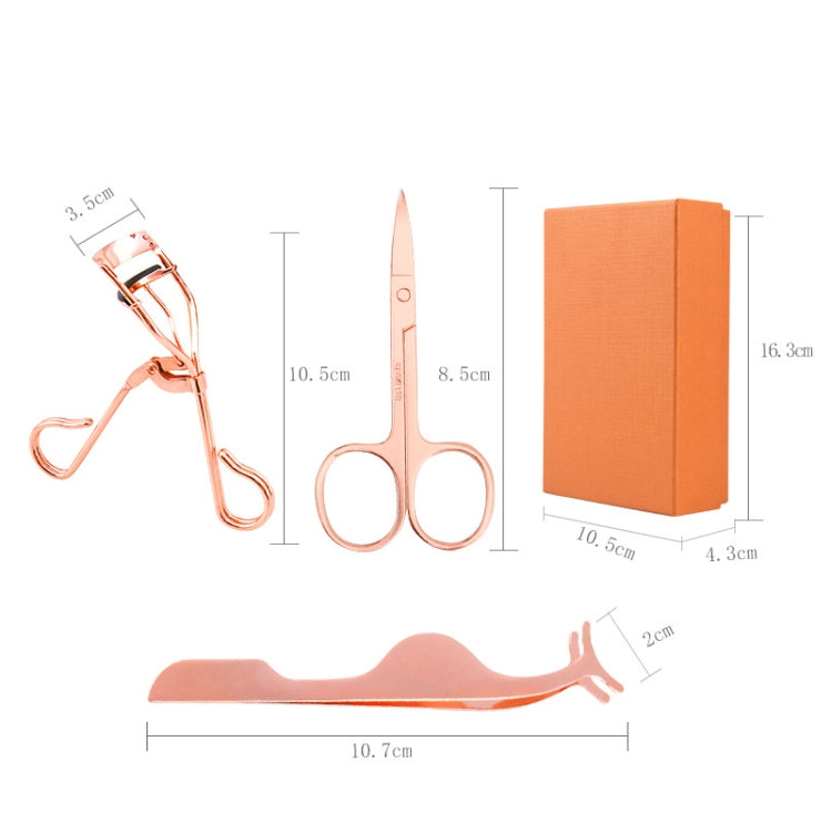 4 In1 False Eyelash Assistant Eyebrow Clipper Beauty Tool, Rose Gold, Golden, Titanium-plated Color, Black, Gradient Rose, Silver, Light Pink