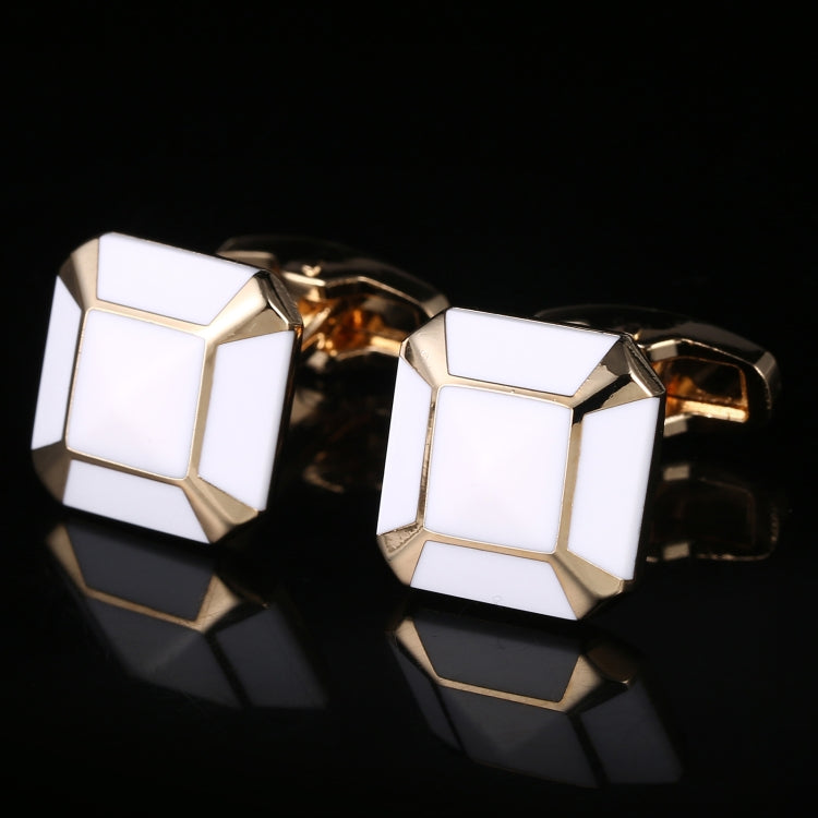 A Pair Rose Gold Cufflinks Men Shirt Enamel Cufflinks