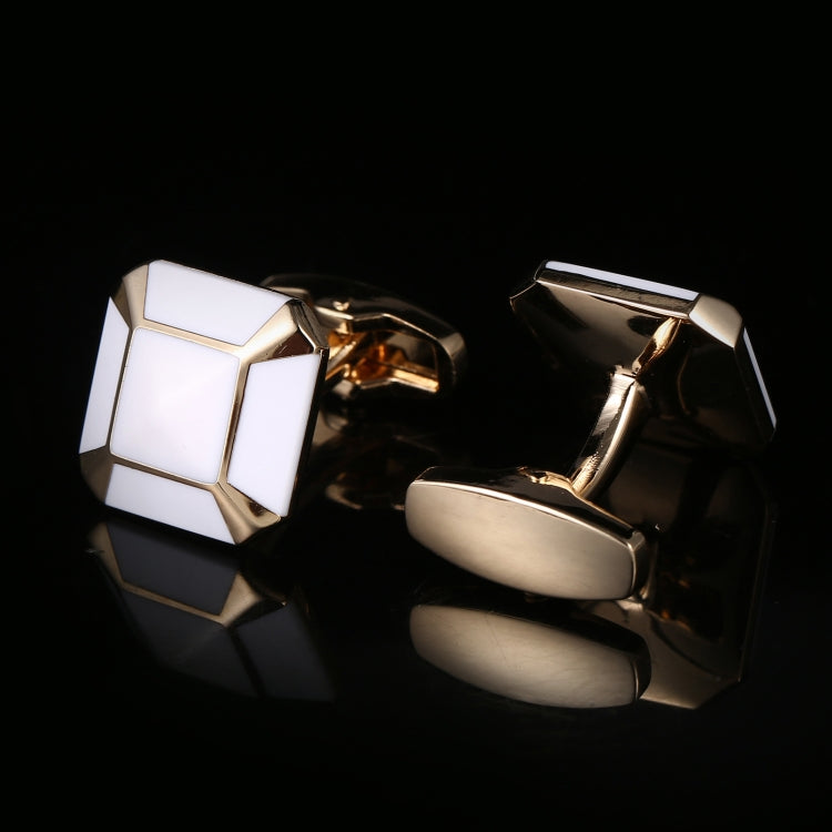 A Pair Rose Gold Cufflinks Men Shirt Enamel Cufflinks