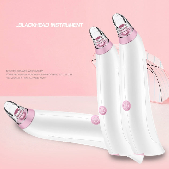 HD-2139 Blackhead Suction Device Pore Cleaner Face Cleaning Beauty Device, White, Pink