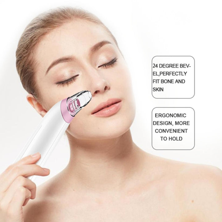 HD-2139 Blackhead Suction Device Pore Cleaner Face Cleaning Beauty Device, White, Pink