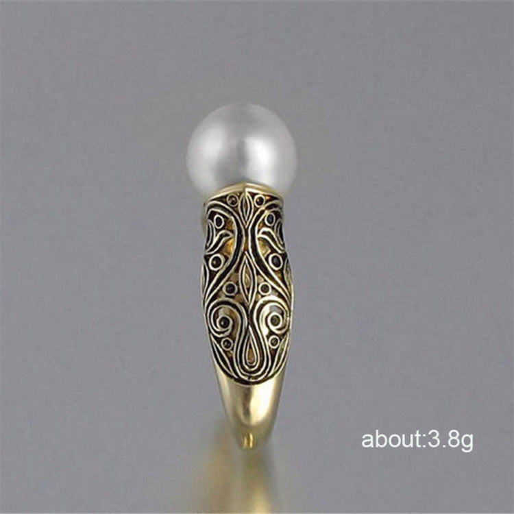 Women Retro Style Inlaid Delicate Synthetic Pearl Ring Jewelry, 6, 7, 8, 9, 10, 5, 11, 12