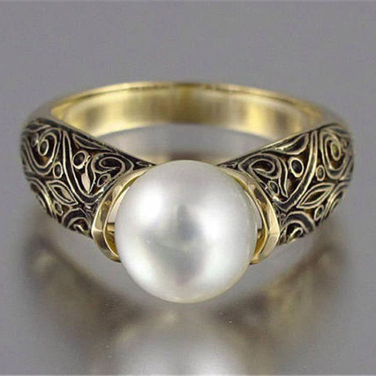 Women Retro Style Inlaid Delicate Synthetic Pearl Ring Jewelry, 6, 7, 8, 9, 10, 5, 11, 12