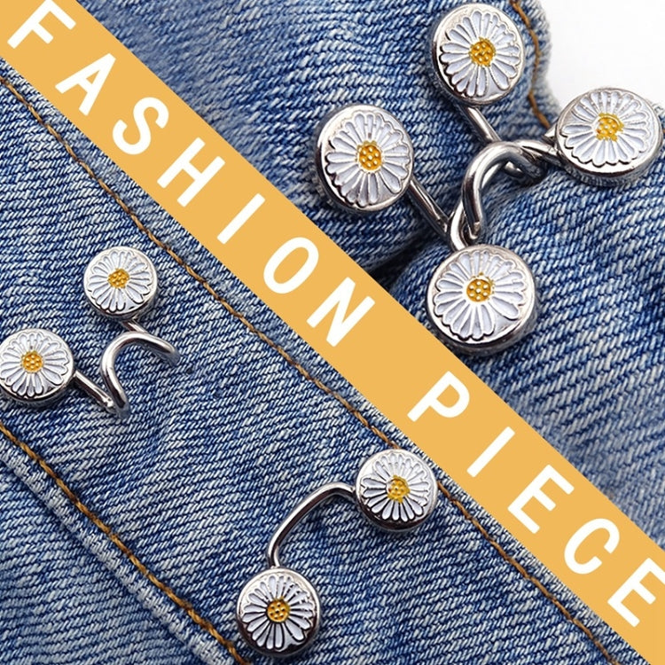 6 in 1 Nail-Free Detachable Button Jeans Waist Adjustment Buckle Set, Colour: 25mm (Silver), 25mm ( Chrysanthemum), 32mm (Chrysanthemum), 25mm (Silver), 32mm (Silver), 25mm (Bronze), 32mm (Bronze), 25mm (Black), 32mm (Gun Black), 25mm (Golden)