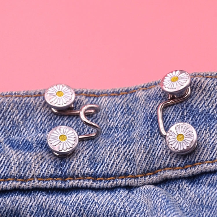 6 in 1 Nail-Free Detachable Button Jeans Waist Adjustment Buckle Set, Colour: 25mm (Silver), 25mm ( Chrysanthemum), 32mm (Chrysanthemum), 25mm (Silver), 32mm (Silver), 25mm (Bronze), 32mm (Bronze), 25mm (Black), 32mm (Gun Black), 25mm (Golden)