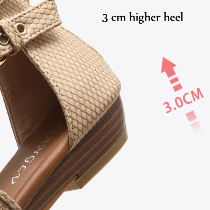 Ladies Summer Wedge Sandals Open-Toe Thick-Soled Roman Style Sandals, 36, 37, 38, 39, 40, 41, 42