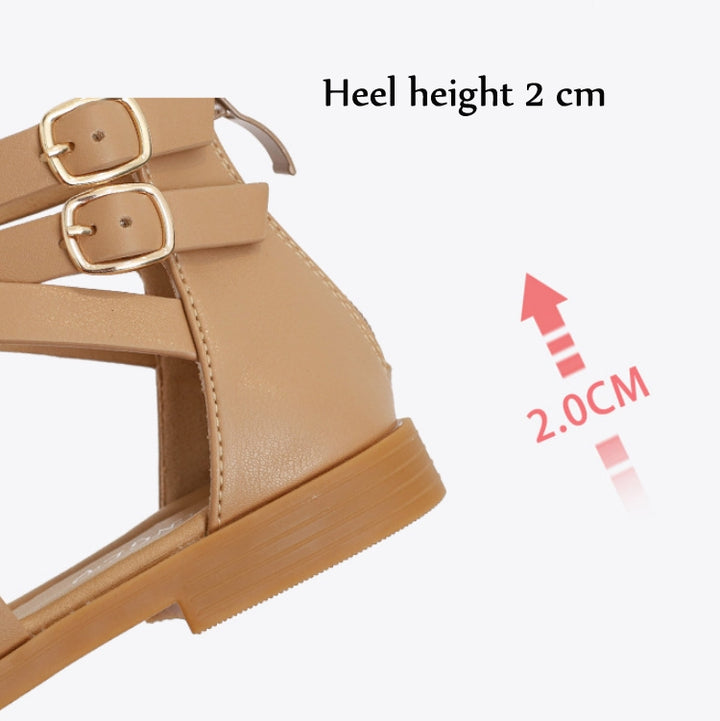 Ladies Summer Strappy Cross Sandals Roman Style Low-Heeled Retro Shoes, 36, 37, 38, 39, 40, 41, 42