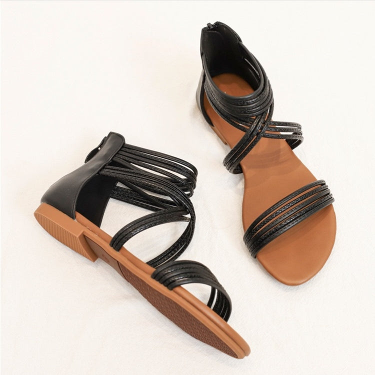 Women Summer Sandals Roman Style Flat Shoes Seaside Beach Shoes, 36, 37, 38, 39, 40, 41, 42