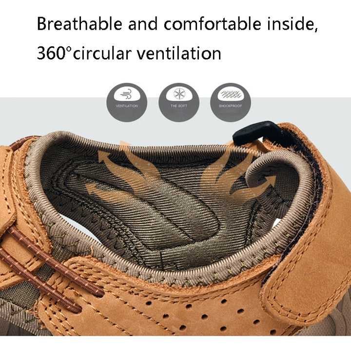 Summer Large Size Men Beach Shoes Leather Breathable Wading Casual Sandals, 39, 40, 41, 42, 43, 44, 45, 46