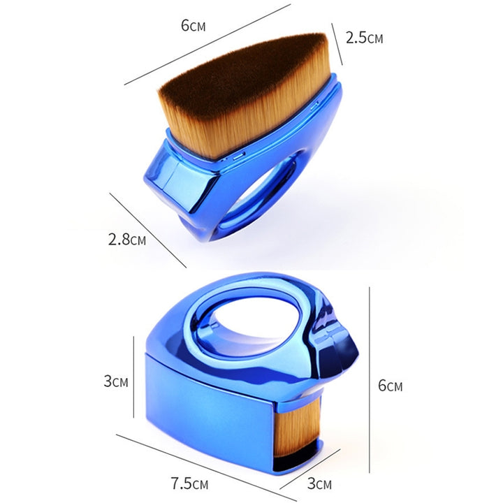 Iron Foundation Brush Soft Hair Blush Powder Brush Repair Volume Loose Powder Brush Plating Blue Brown Hair (OPP Bag Packaging), Black Brown Hair (OPP Bag Packaging), Plating Blue White Hair (OPP Bag Packaging), Plating Blue Brown Hair (OPP Bag Packaging)