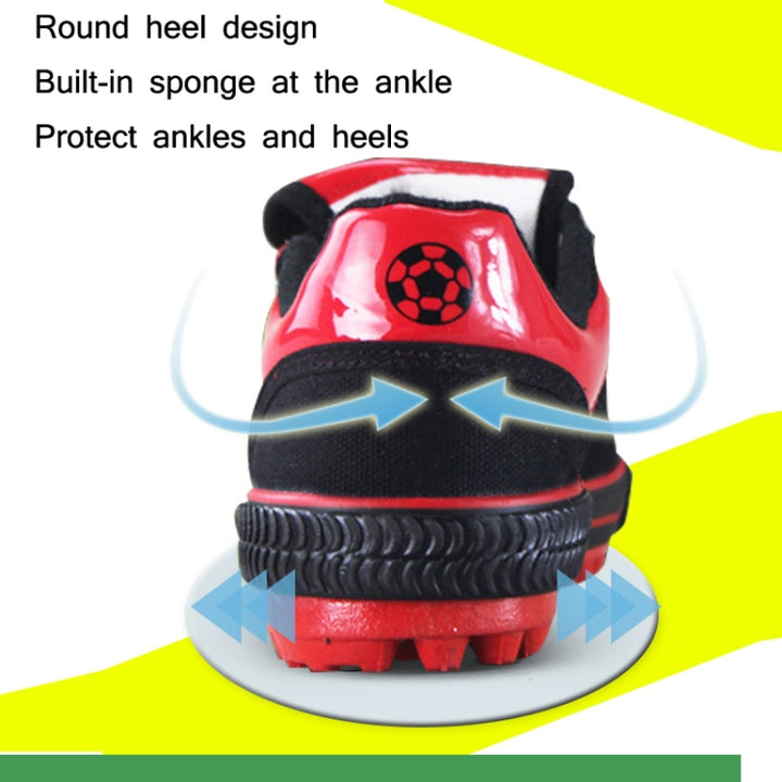 Children Soccer Shoes Antiskid Wear-Resistant Nylon Fastener Football Training Shoes, 28/180, 29/190, 30/200, 32/210, 33/215, 34/220, 35/225, 36/230