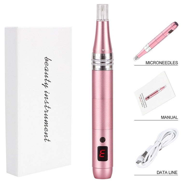 Microcrystalline Nano Electric Importer Micro-Needle Freckle Removal Beauty Instrument, Rlectric Microneedle (Pink), Display Microneedle (Pink)