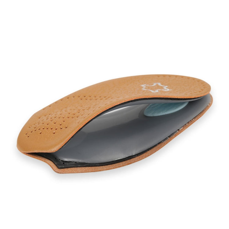 Cow Leather Arch Half Insole Flat Arch Support O-Leg Corrective Insole,Size: 35/36, 35/36, 37/38, 39/40, 41/42, 43/44, 45/46